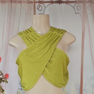 Sincerely Jules Elegant Green Women's Top Size Large